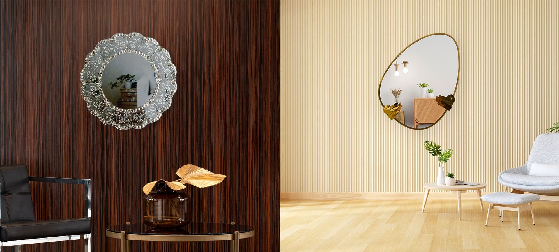 venetian vs metal frame mirror